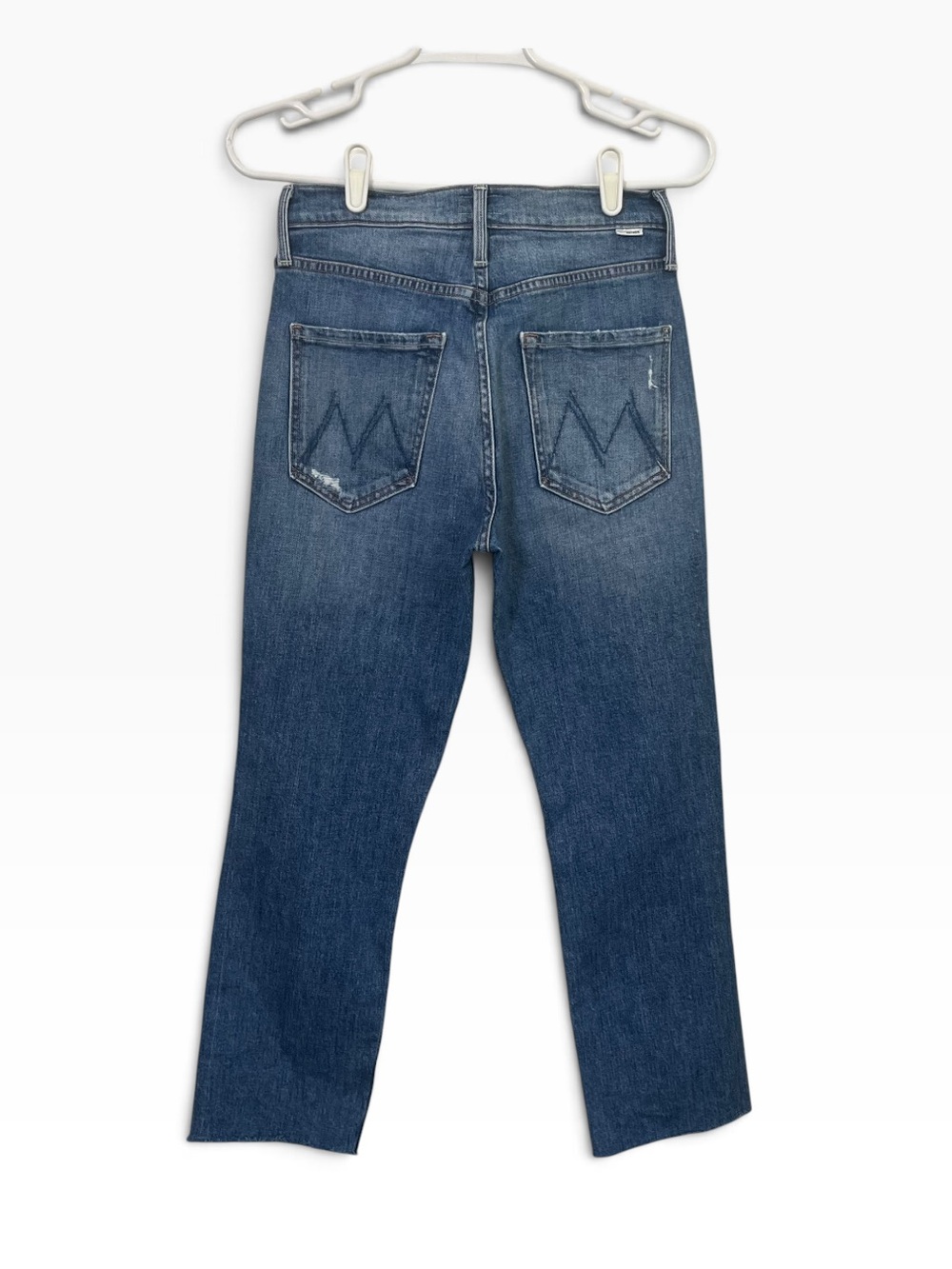 MOTHER Pixie Tomcat Crop Not Cut & Pasted Jeans Size 26 Raw Hem See Note - Picture 3 of 16
